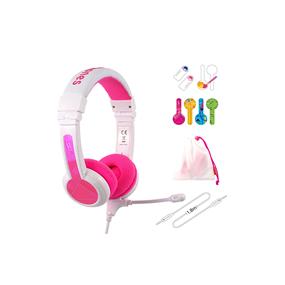 BuddyPhones School+ Wired Headphone for Kids - Pink