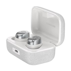 SENNHEISER MTW4 Momentum 4 True Wireless Earbuds, White Silver | Sennheiser Signature Sound | Bluetooth 5.4 | Future-proof Technologies | Lossless Audio | Adaptive Noise Cancellation | Up to 30hrs Battery Run | Sound Personalization