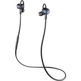 Plantronics Backbeat Go 3 - Wireless Earbuds (Cobalt Black/Blue) | 6mm Drivers | Up to 33' Range | Up to 6.5 Hours of Audio Streaming | Sweatproof Nano-Coating | MEMS Microphone with Echo Cancellation