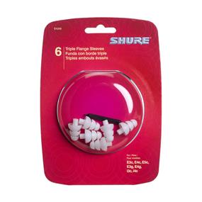 Shure EA306 - Triple Flange Sleeves (3 Pair) | For use with E3C, E4C, E5C, E500, i3c, and i4c In-Ear Headphones