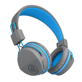 JLAB JBuddies Studio Wireless Kids' Headphone, Grey/Blue | volume safe below 85dB | for age 6-16