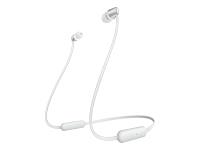 SONY WIC310 In-Ear Bluetooth Headphones with Magnetic Earbuds, White(Open Box)