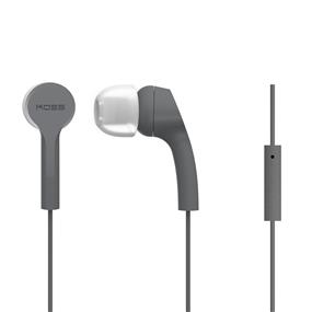 Koss KEB9i Earset - Stereo - Mini-phone (3.5mm), TRRS - Wired - 16 Ohm - 18 Hz - 20 kHz - Earbud - Binaural - In-ear - 4 ft Cable - Gray