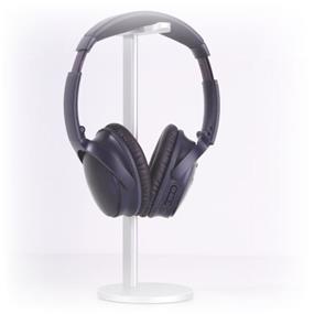 BRATECK HPS01-1 Headphone Stand Minimalist Design, Silver | Non-Slip Silicone Pad(Open Box)