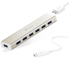 j5create JCH377 USB-C 7-Port HUB, Optional Power Adapter Included(Open Box)