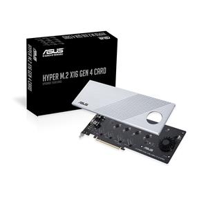 ASUS Hyper M.2 x16 Gen 4 Card (PCIe 4.0/3.0) supports four NVMe M.2 (2242/2260/2280/22110) devices up to 256 Gbps for AMD TRX40/X570 PCIe 4.0 NVMe RAID and Intel platform RAID-on-CPU functions