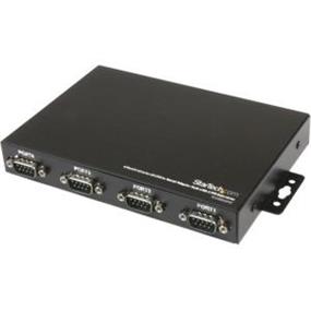 STARTECH USB to Serial Adapter Hub | 4 Port | Wall Mount | COM Port Retention | Texas Instruments | USB to RS232 Adapter