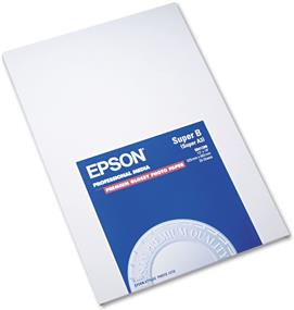 Epson Photographic Papers - 92 Brightness - 97% Opacity - Super B - 13" x 19" - 252 g/m&#178; Grammage - High Gloss - 20 Sheet - White