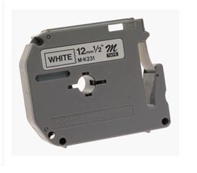 BROTHER MK231 15/32" Length - Direct Thermal - White - Non-Laminated Label Tape