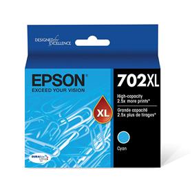 Epson T702 DuraBrite Ultra XL Cyan Ink Cartridge Sensormatic | T702XL220-S