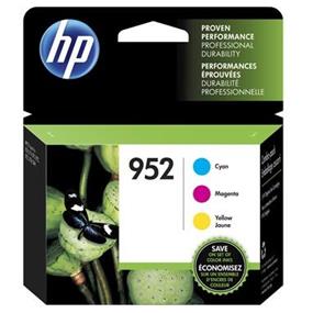 HP 952 Cyan, Magenta & Yellow Original Ink Cartridges, 3 pack (N9K27AN)