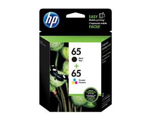 HP 65 Black & Tri-colour Original Ink Cartridges, 2 Packs (T0A36AN)