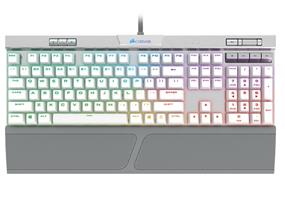 Corsair K70 RGB MK.2 SE Mechanical Gaming Keyboard (CH-9109114-NA) | Backlit RGB LED, Silver, White PBT Double-shot Keycaps, Cherry MX Speed (US)(Open Box)