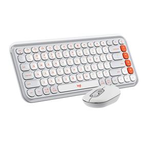 LOGITECH POP ICON Combo, Bluetooth Keyboard and Mouse Combo, Off-White(920-013104)