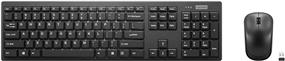 LENOVO100 Wireless Keyboard and Mouse Combo – Cordless Set with Spill Resistant Quiet Keys – 3-Zone Keyboard - Ambidextrous Mouse – Compact Design – Wireless USB -Black(Open Box)