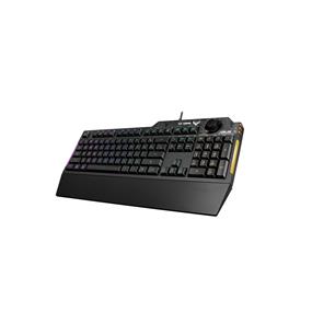 ASUS TUF Gaming K1 RGB keyboard (Dedicated volume knob, Spill-resistance, Side light bar and Armoury Crate)(Open Box)