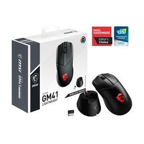 MSI Clutch GM41 Lightweight Wireless Mouse - up to 20000 DPI, RGB Mystic Light