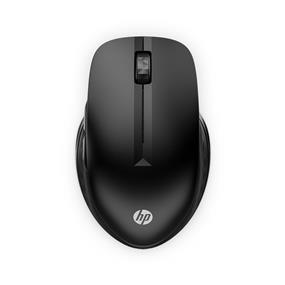 HP 430 Multi-Device Wireless Mouse - Blue Optical - Wireless - Bluetooth/Radio Frequency - Jet Black - USB Type A - 4000 dpi - Scroll Wheel - 5 Button(s)(Open Box)