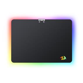 Redragon P010 RGB Mouse Pad, Wired LED Gaming Mouse Pad with 16.8 Million Colors, Hard Non-Slip Rubber Surface Optimized for All MMO Computer Mouse Sensitivity and Sensors, Black 350 * 250 * 3.6 mm(P010)(Open Box)