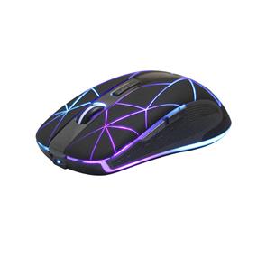 Rii RM200 Wireless Mouse, 2.4G Wireless Mouse 5 Buttons Rechargeable Mobile Optical Mouse with USB Nano Receiver, 3 Adjustable DPI Levels,Colorful LED Lights for Notebook,PC,Computer-Black