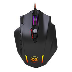 Redragon M908 Impact RGB LED MMO Mouse Wired Gaming Mouse with 12,400DPI, High Precision, 18 Programmable Mouse Buttons, Black(M908)(Open Box)