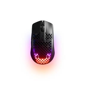 STEELSERIES Aerox 3 Onyx - Sans fil - Souris de jeu super légère - Capteur optique TrueMove Air 18 000 CPI - Conception ultra légère 68 g résistante à l'eau - Autonomie de 200 heures - Pieds 100 % PTFE de qualité vierge