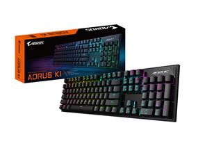 lavier de jeu GIGABYTE AORUS K1, commutateurs mécaniques Cherry MX Red, rétroéclairage RGB, anti-ghosting(Boîte ouverte)