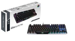 MSI VIGOR GK50 ELITE TKL LR US Clavier , interrupteur rouge Kailh, touches ergonomiques flottantes, RVB