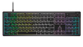 CORSAIR K55 CORE RGB Gaming Keyboard - Ten-Zone RGB - Four Dedicated Media Keys - Quiet, Responsive Switches - 300ml Spill Resistance - CORSAIR iCUE