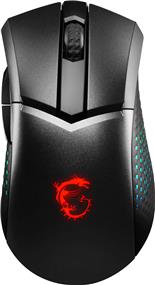 MSI Clutch GM51 Lightweight Wireless Gaming Mouse, 26K DPI Optical Sensor, 2.4G & Bluetooth, 60M Omron Switches, Fast-Charging, 150Hr Battery, RGB, 5 Programmable Buttons, PC/Mac