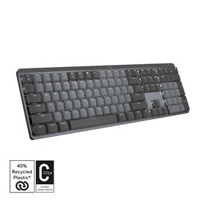 LOGITECH MX Mechanical Wireless Illuminated Performance Keyboard, Tactile Quiet Switches, Backlit Keys, Bluetooth, USB-C - Graphite