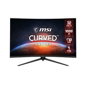 MSI G321CQP E2 32" 16:9 Curved 1000R Gaming Monitor, 165 Hz 1ms, 2560 x 1440 (QHD), FreeSync Premium, Height Adjustable Arm