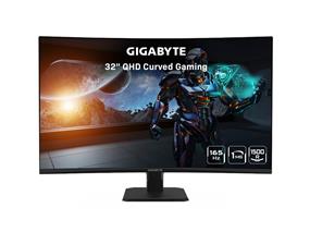 GIGABYTE GS32QC 31.5" 165Hz 1440P Curved Gaming Monitor, 2560x1440 VA 1500R Display, 1ms (MPRT) Response Time, HDR Ready, 1x Display Port 1.4, 2x HDMI 2.0