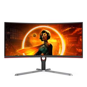 AOC CU34G3S, 34", QHD (3440 x 1440) ,165Hz, Curved Screen , AMD FreeSync Compatible Gaming Monitor