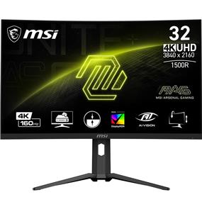 MSI MAG 31.5" 4K 3840x2160 VA Curve 1500R 160Hz 1ms(MPRT) 2x HDMI 2.1 1x DisplayPort 1.4 1x Type-C Gaming Monitor, MAG 321CUP