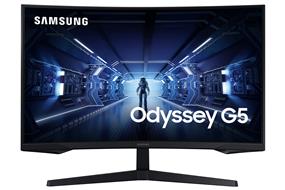 Samsung 27" Odyssey G5 WQHD 2,560 x 1,440 VA 144HZ 1MS Freesync pro with 1000R Curved Gaming Monitor, Black(Open Box)
