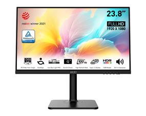 MSI Modern 23.8" FHD 1920x1080 IPS 100Hz 1ms Height Adjustable Adaptive Sync 1x HDMI 1.4 1x Type-C Business Monitor, Modern MD2412P