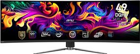 MSI MPG 491CQP QD-OLED 49" 32:9 Curved 1800R, QD-OLED Gaming Monitor, 144Hz 0.03ms, 5120 x 1440 (DQHD), Height Adjustable Arm, AI ENGINE(Open Box)