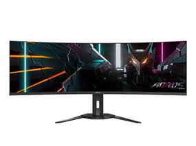 GIGABYTE AORUS CO49DQ 49" QD OLED, 5120 x 1440 DQHD 32:9, 1800R, 144 Hz, 0,03 ms GTG, AMD FreeSync Premium Pro, Super Ultrawide, KVM, HDMI, DP, Type C, moniteur réglable en hauteur(Boîte ouverte)