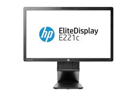 HP EliteDisplay E221c 21,5" FHD LED rétroéclairé IPS 60 Hz, 8 ms, moniteur (noir) Webcam * Remis à neuf(Boîte ouverte)