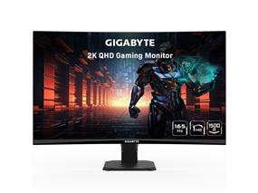 GIGABYTE GS27QC 27" 165Hz 1440P Moniteur de jeu incurvé, 2560 x 1440 VA 1500R Display, 1ms, HDR Ready, FreeSync Premium, 1x Display Port 1.4, 2x HDMI 2.0