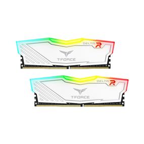 TeamGroup T-FORCE DELTA RGB 32GB (2x16GB) DDR4 3600MHz CL18 White 1.35 UDIMM - Desktop Memory - INTEL XMP/ AMD (TF4D432G3600HC18JDC01)(Open Box)