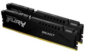 KINGSTON FURY Beast 16GB (2x8GB) DDR5 4800MHz CL38 Black 1.1V UDIMM - Desktop Memory - (KF548C38BBK2-16)