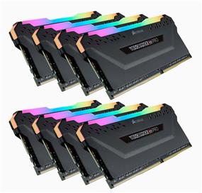 Corsair VENGEANCE® RGB PRO 256GB (8 x 32GB) DDR4 DRAM 3200MHz C16 Memory Kit — Black (CMW256GX4M8E3200C16)