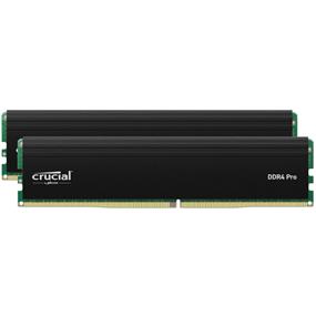 CRUCIAL Pro 32GB (2x16GB) DDR4 3200MHz CL22 Black 1.2V - Desktop Memory - INTEL XMP/ AMD (CP2K16G4DFRA32A)(Open Box)