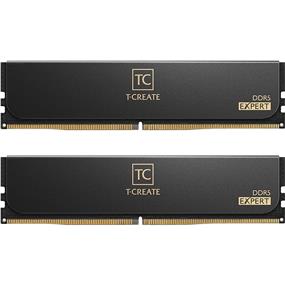 TeamGroup T-CREATE EXPERT 64GB (2x32GB) DDR5 6400MHz CL34 Black 1.1V UDIMM - Desktop Memory - INTEL XMP (CTCED564G6400HC34BDC01)