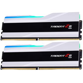 G.SKILL Trident Z RGB 64GB (2x32GB) DDR5 6000MHz CL36 White 1.35V Unbuffered - Desktop Memory - INTEL XMP (F5-6000J3636F32GX2-TZ5RW)