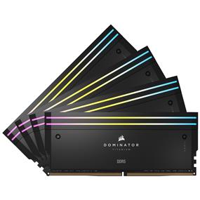 CORSAIR Dominator Titanium 64GB (4x16GB) DDR5 6000MHz CL36 Black 1.35V - Desktop Memory - INTEL XMP (CMP64GX5M4B6000C36)