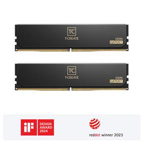 TeamGroup T-CREATE EXPERT 32GB (2x16GB) DDR5 6000MHz CL30 Black 1.35V UDIMM - Desktop Memory - INTEL XMP/ AMD EXPO (CTCED532G6000HC30DC01)(Open Box)