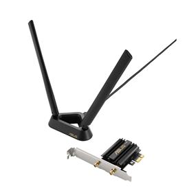 ASUS PCE-AXE59BT AXE5400 Wi-Fi 6E & Bluetooth 5.2 PCI-E Adapter with 2 external antennas and magnetized base. Supporting 6GHz band, 160MHz, Bluetooth 5.2, WPA3 network security, OFDMA and MU-MIMO(Open Box)